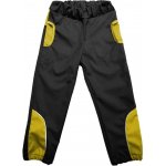 Dětské softshellové kalhoty jarní Černá Žlutá