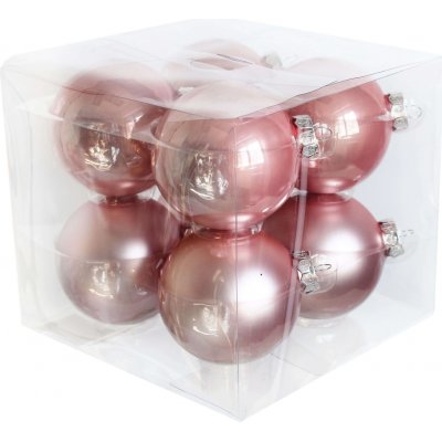J&M Home International LTD. Koule sklo 8cm/8ks růžová – Hledejceny.cz