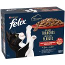 Krmivo pro kočky Felix Tasty Shreds s hovězím kuřetem kachnou krůtou ve šťávě 12 x 80 g