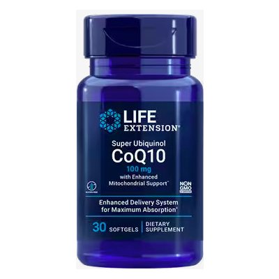 Life Extension Super Ubiquinol CoQ10 with Enhanced Mitochondrial Support 30 gelové tablety, 100 mg