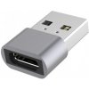 Aluminium USB C female - USB2.0 A Male adaptér