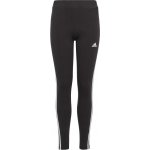 adidas G ESSENTIALS 3-STRIPES COTTON LEGGINGS Černá Bílá – Zboží Dáma