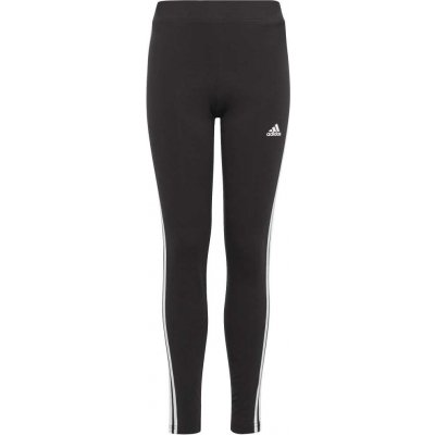 adidas G ESSENTIALS 3-STRIPES COTTON LEGGINGS Černá Bílá – Zboží Dáma