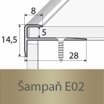 Profil Team Schodová hrana šampaň E02 28x15mm 1,2 m 5mm – Zbozi.Blesk.cz