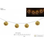 PROHOME - Řetěz 20LED zlaté koule 2m – Hledejceny.cz