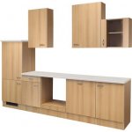 Flex Well Kuchyňský blok Nano 280 cm barva čela buk matná barva korpusu buk – Hledejceny.cz