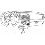 Konzole pro držák mobilního telefonu do Nissan Micra