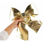 LADO Vánoční mašle metalická XXL 30x35 cm Varianta: 1 zlatá, Balení: 1 ks – Hledejceny.cz