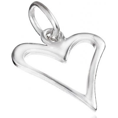 Šperky eshop Stříbrný přívěsek 925 lesklý zúžený obrys srdce X13.11 – Zboží Mobilmania