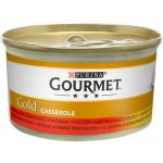 Gourmet Gold cat Casserole Hovězí, Kuřecí v rajčatové omáčce 85 g – Hledejceny.cz