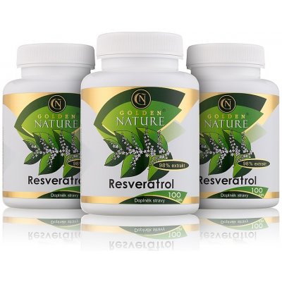 Golden Nature Resveratrol 98% 2 + 1 300 kapslí – Hledejceny.cz