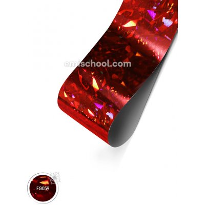 E.Mi Holografická fólie Red Large Crystals 1,5 m – Zboží Dáma