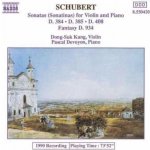 Franz Schubert - Sonatas Sonatinas For Violin And Piano D. 384 • D. 385 • D. 408 Fantasy D. 934 CD – Hledejceny.cz