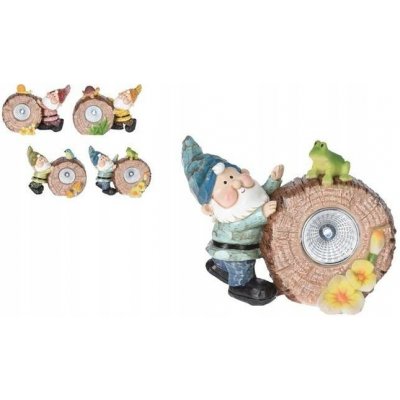 Solární lampa zahradní trpaslík figurka ozdobná dekorace 10x14 cm – Hledejceny.cz