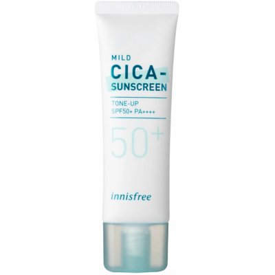 Innisfree Mild Cica Sunscreen SPF50+ PA++++ krém s pupečníkem asijským 50 ml – Zboží Mobilmania
