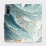 Mobiwear - Sony Xperia 10 IV - VP34S Zelenkavý a zlatavý mramor – Zboží Živě