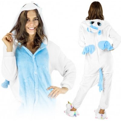 Modrý jednorožec KIGURUMI ONESIE TEPLÁKY PYŽAMO KOMBINÉZA KIGU