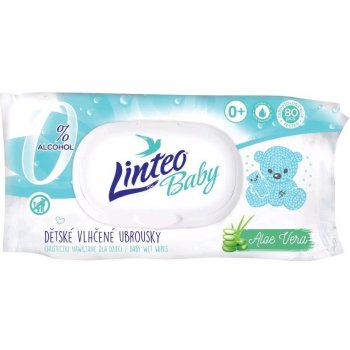 LINTEO BABY Vlhčené ubrousky Aqua sensitive 10 ks