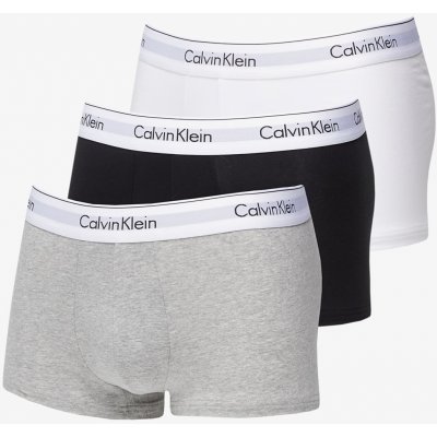 Calvin Klein Modern Cotton Stretch Low Rise Trunk 3-Pack Black/ White/ Grey Heather