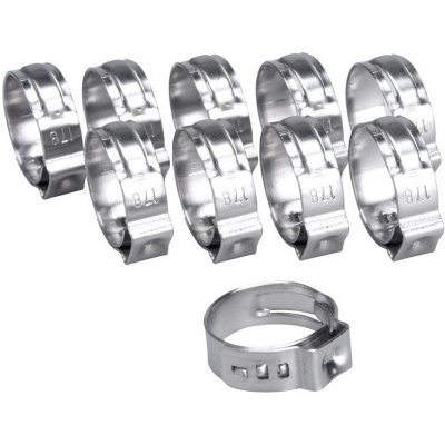 Spona na hadici, 10ks, Ř17,8mm, INOX 8865175 EXTOL PREMIUM – Sleviste.cz
