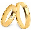 Prsteny iZlato Forever Romantické snubní prstýnky se srdíčkem a zirkonem STOB326V