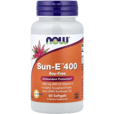 Now Foods Vitamín E Sun 400 iu 60 kapslí – Hledejceny.cz