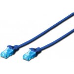 Digitus DK-1512-0025/B Patch UTP, CAT 5e, AWG 26/7, 0,25m, modrý – Zboží Živě