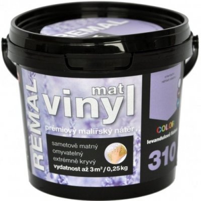 Barvy A Laky Hostivař Remal Vinyl Color mat, prémiová malířská barva, omyvatelná, 310 levandulově fialová, 250 g – Zboží Mobilmania