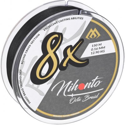 Mikado Pletená Šnůra Nihonto Octa Braid Černá 150m 20,8kg 0,23mm – Zboží Mobilmania