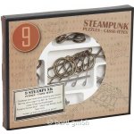 Hlavolamy drátové Steampunk sada 9 hnědá – Zboží Dáma