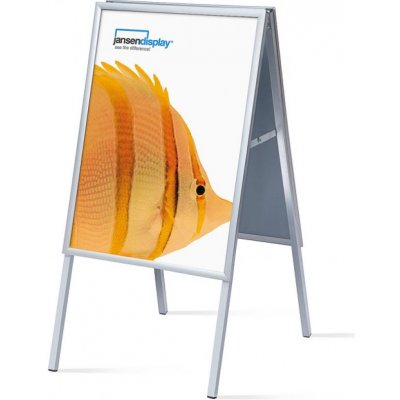 Jansen Display Interiérové reklamní áčko 500 x 700 mm (B2), ostrý roh, profil 20mm – Zboží Mobilmania