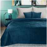 Mondo Italia Sametový přehoz na postel Luiz4 modrý Modrá 170x210 cm – Zboží Mobilmania