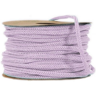 Pletená dutinková EKO papírová šňůra - pastelová fialová