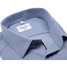 Marvelis Modern Fit košile prodloužený rukáv s modrým vetkaným vzorem
