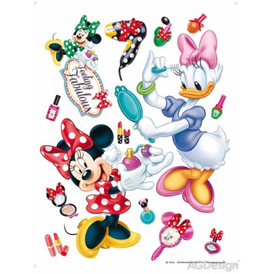 AG Design DK 1767 Samolepka na zeď Disney Minnie make up rozměry 65 x 85 cm – Zboží Mobilmania