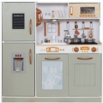 Derrson XL Dřevěná kuchyňka interaktivní Mint Green W5366 – Sleviste.cz