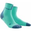 CEP krátké běžecké kompresní ponožky 3.0 ledově modrá šedá