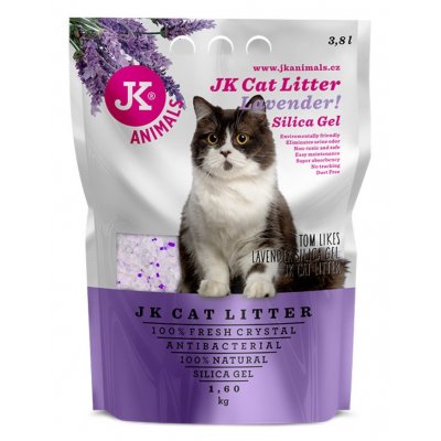JK ANIMALS Litter Silica gel lavender kočkolit 1,6 kg/3,8 l – Sleviste.cz