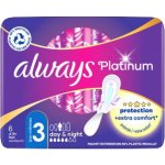 Always Platinum Ultra Night hygienické vložky s křidélky 6 ks – Zboží Dáma