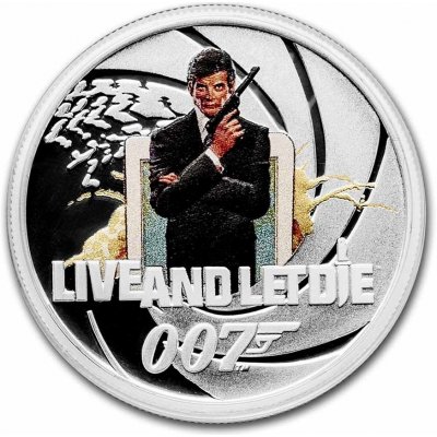 Perth Mint Stříbrná mince 007 James Bond Live and Let Die Tuvalu 1/2 Oz