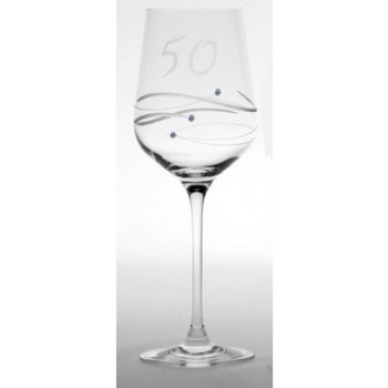 Dartington Crystal Sklenice jubilejní na víno Swarovski 450 ml 50 let