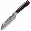 Kuchyňský nůž UG Grill Nůž Santoku 12,5 24 cm Nerez ocel dřevo pakkawood
