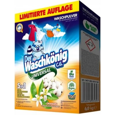 Waschkönig Universal prášek s výtažky extraktu z Pomerančů a bavlny 100 PD 6 kg – Zboží Dáma