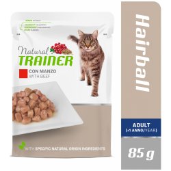 Natural Trainer Cat Hairball hovězí 85 g