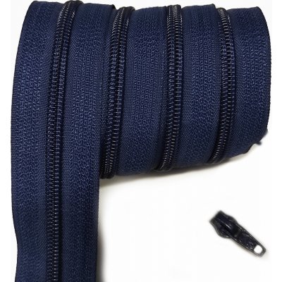 Zip spirálový tmavě modrý 5 mm metráž – Hledejceny.cz