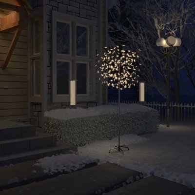 zahrada-XL Vánoční strom 200 LED teplé bílé světlo třešňový květ 180 cm
