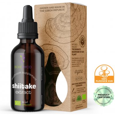 Shiitake bio extrakt trojitý tinktura 50 ml – Hledejceny.cz