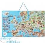 Magnetická mapa EVROPY, společenská hra 3 v 1 v AJ – Hledejceny.cz