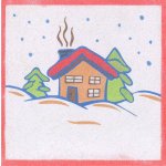 Radost v písku Šablona na pískování zimní dům 210 x 210 mm – Hledejceny.cz