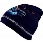 Dětská fleecová čepice Wamu Duhová kočka modrá – Zboží Dáma